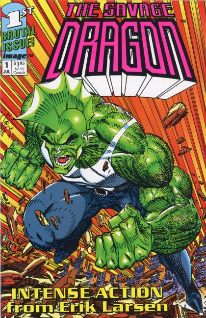 Savage Dragon, Vol. 1 #1B White Logo Edition
