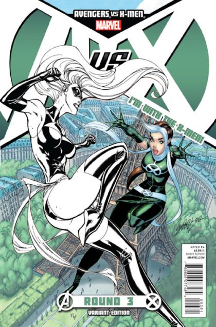 Avengers vs. X-Men #3F J. Scott Campbell I'm with the X-Men! Variant