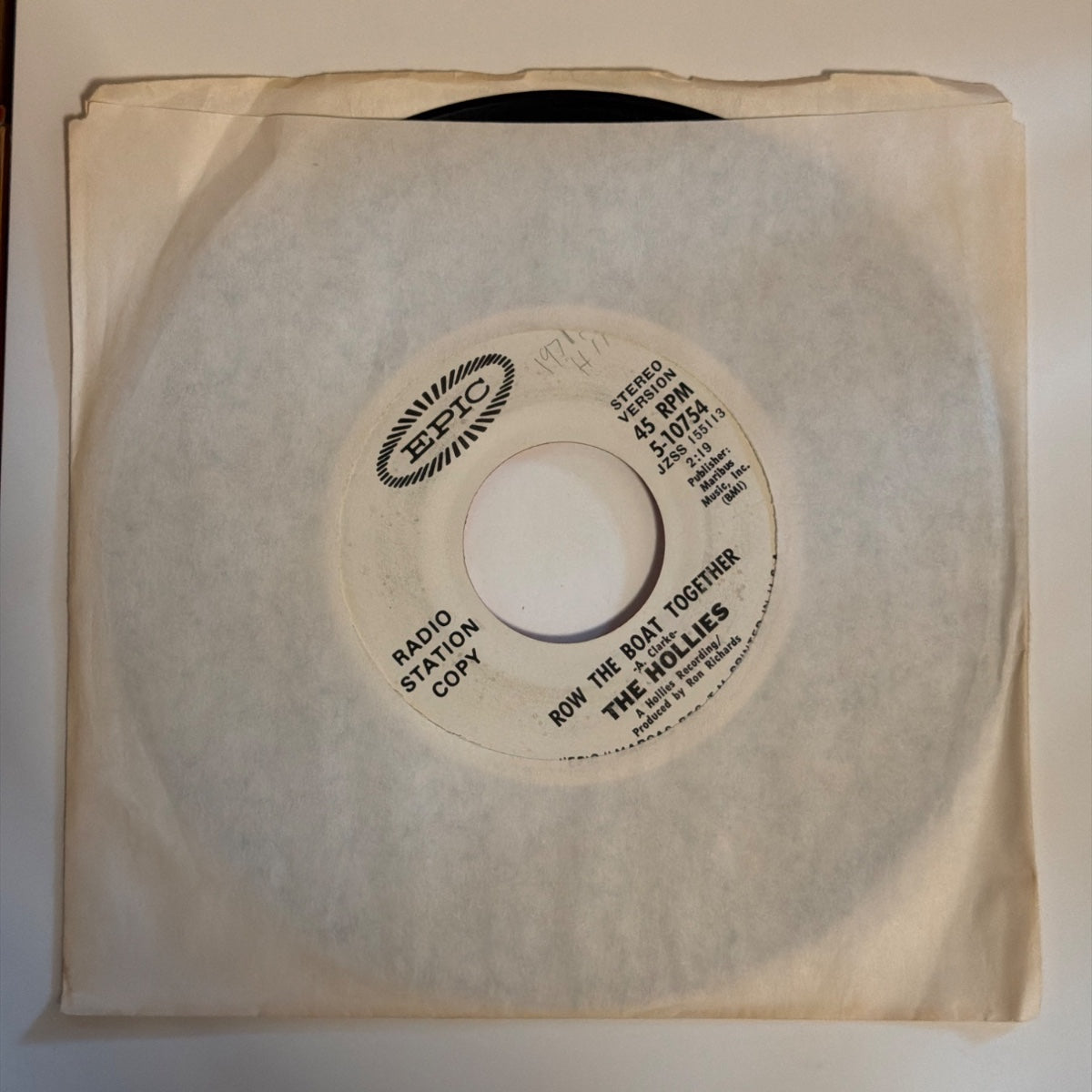THE HOLLIES - ROW THE BOAT TOGETHER (1971) - Vinyl