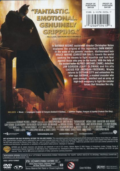 Batman Begins (2005) - DVD