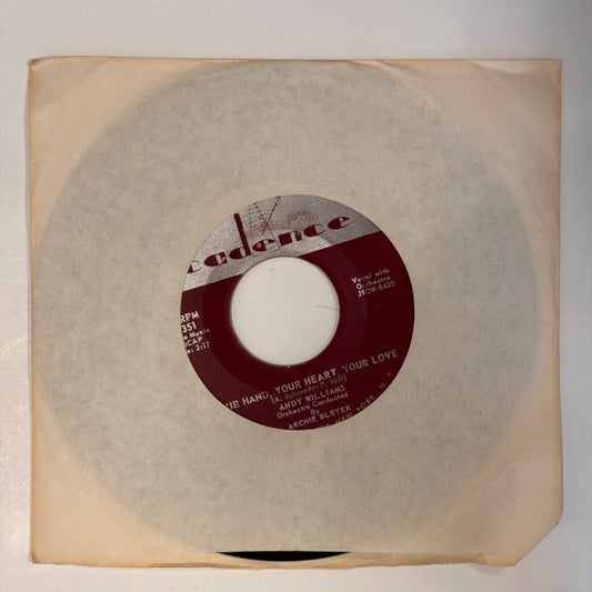 Andy Williams - Your Hand, Your Heart, Your Love (1958) - Vinyl