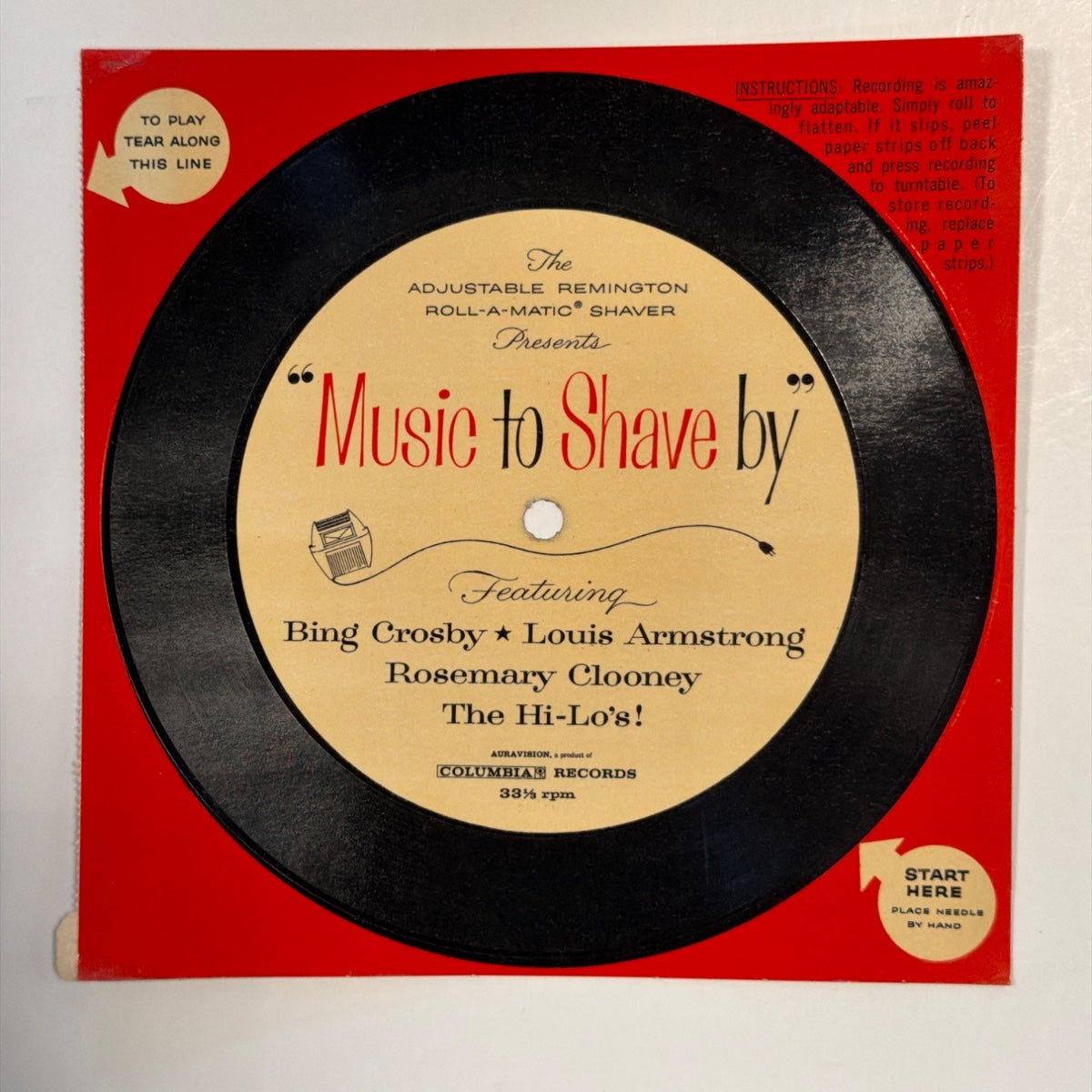 Bing Crosby, Louis Armstrong, Rosemary Clooney, The Hi-Lo's! - Music to Shave by (1959) - Vinyl