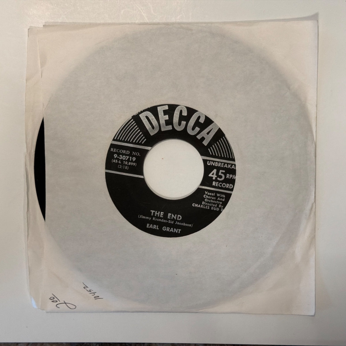 EARL GRANT - THE END (1958) - Vinyl