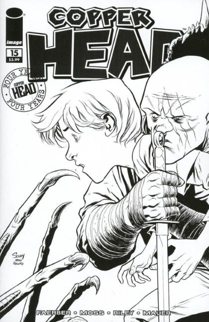 Copperhead #15C Walking Dead #58 Tribute B&W Cover
