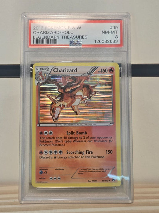 Charizard Legendary Treasures PSA 8