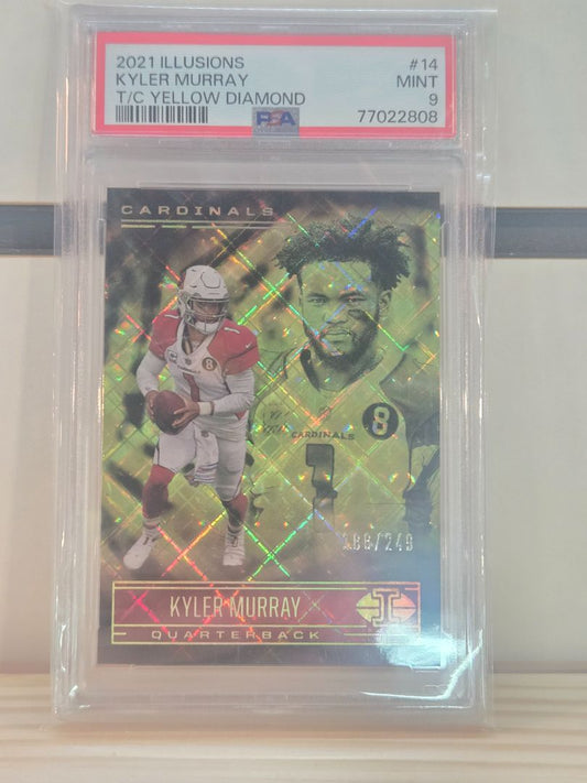 Illusions Kyler Murray Yellow Diamond PSA 9