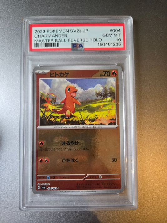 Charmander Master ball Reverse Holo Psa 10