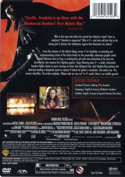 V for Vendetta (2005) - DVD