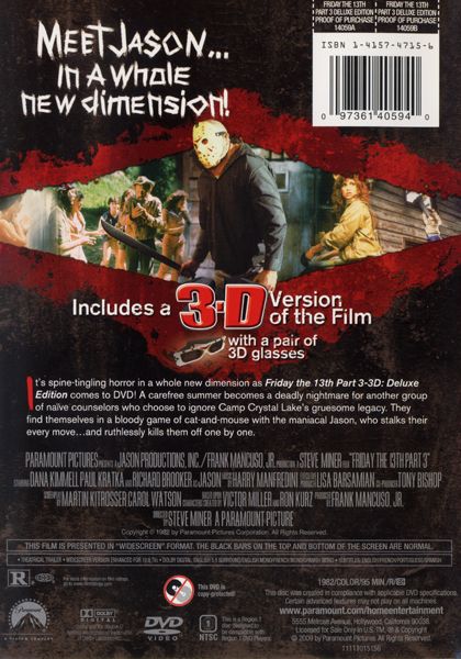 Friday the 13th: Part 3 (1982) Deluxe Edition - DVD