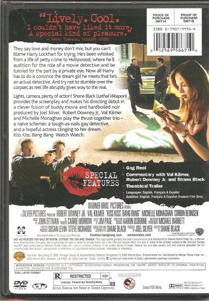 Kiss Kiss Bang Bang (2005) - DVD