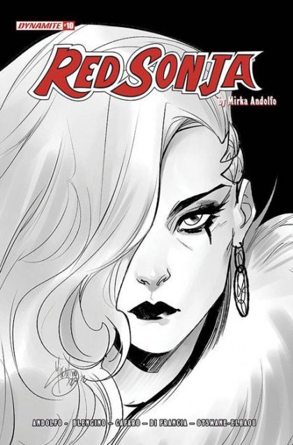 Red Sonja, Vol. 6 (Dynamite Entertainment) #10F Mirka Anfolfo B&W Variant