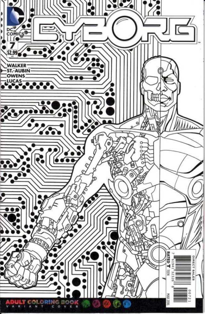 Cyborg #7 Adult Coloring Book Variant Edition