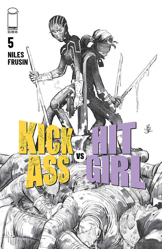 Kick Ass vs Hit Girl #5 (Of 5) Cover B Black & White Romita Jr (Mature)