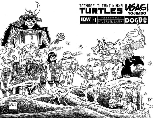 Teenage Mutant Ninja Turtles/Usagi Yojimbo: Wherewhen #1 Variant Ri (25) (Sakai Black & White)