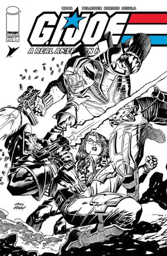 G.I. Joe A Real American Hero #310 Cover B Andy Kubert Black & White Variant