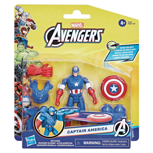 Marvel Epic Hero Series 4in Captain America W/Battle Gear Action Figure
