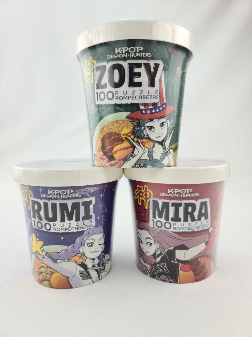 K Pop Demon Hunter Puzzles Ramen Cup Set of 3