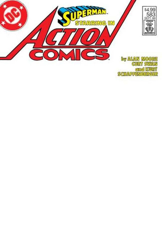 Action Comics #583 Facsimile Edition Cover B Blank Card Stock Variant (Whatever Happened To The Man Of Tomorrow Part 2 Of 2)