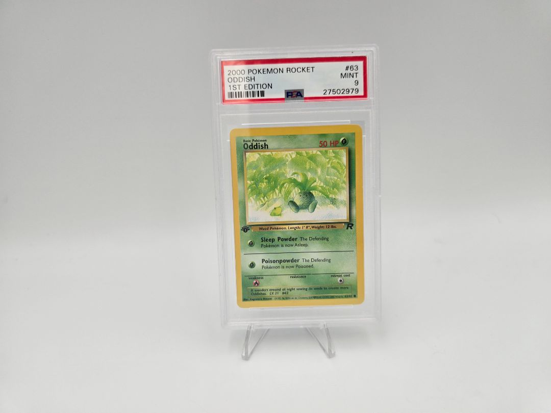 PSA 9 Oddish 1st Edition Team Rocket #63/82 | 2000 Pokémon WOTC Graded Card