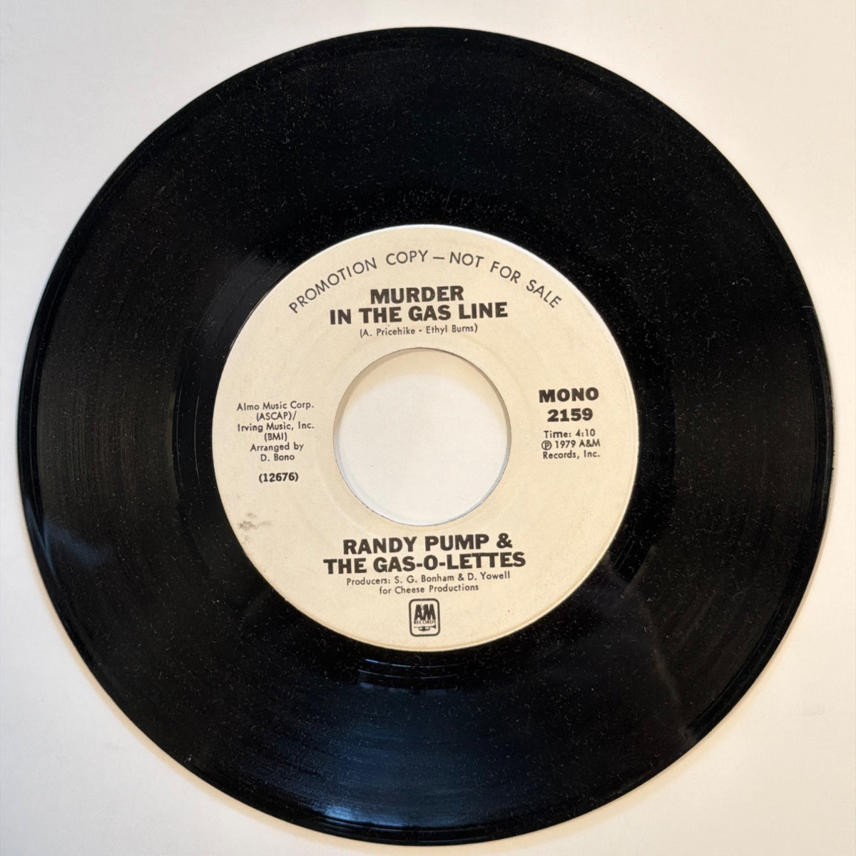 Randy Pump & The Gas-O-lettes - Murder In The Gas Line (1979) - Vinyl