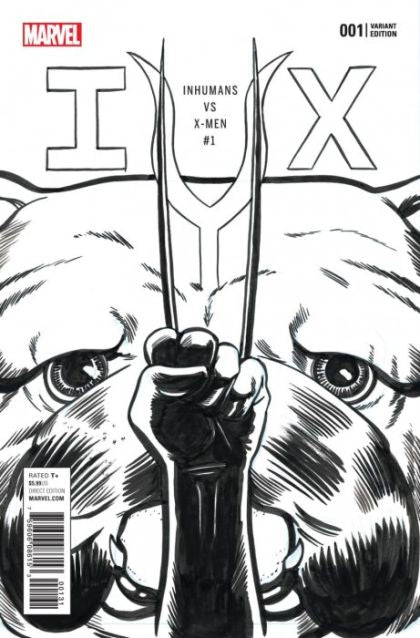 Inhumans vs. X-Men #1C Incentive Party Sketch Variant Cover