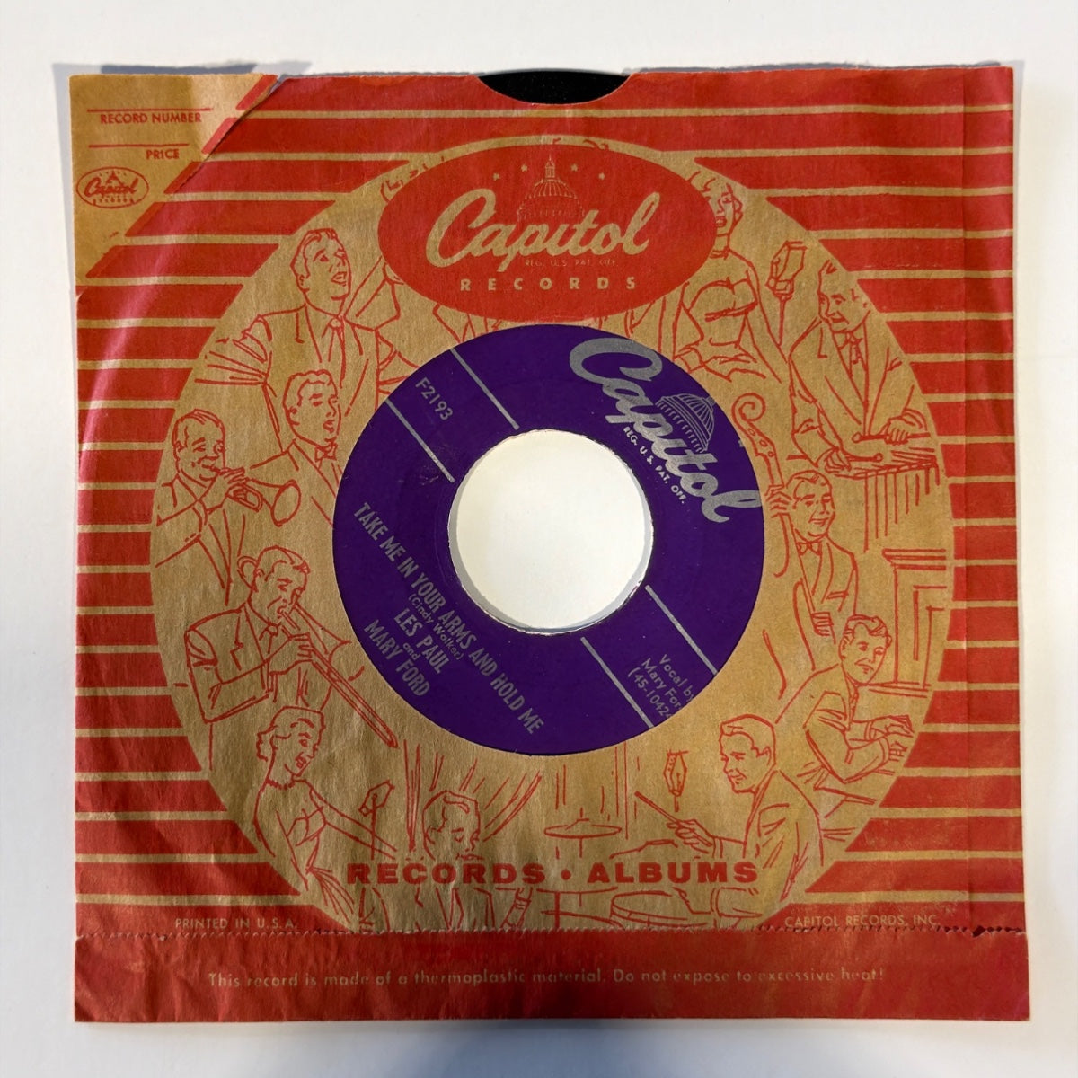LES PAUL and MARY FORD - TAKE ME IN YOUR ARMS AND HOLD ME (1952) - Vinyl
