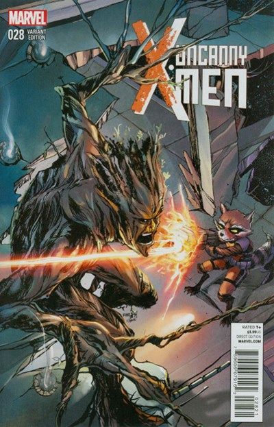 Uncanny X-Men, Vol. 3 #28B Ariela Kristantina Rocket Raccoon & Groot Variant Cover