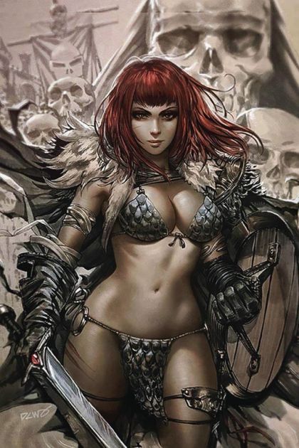 Vampirella / Red Sonja #1V FOC Incentive Virgin Cover by Derrick Chew