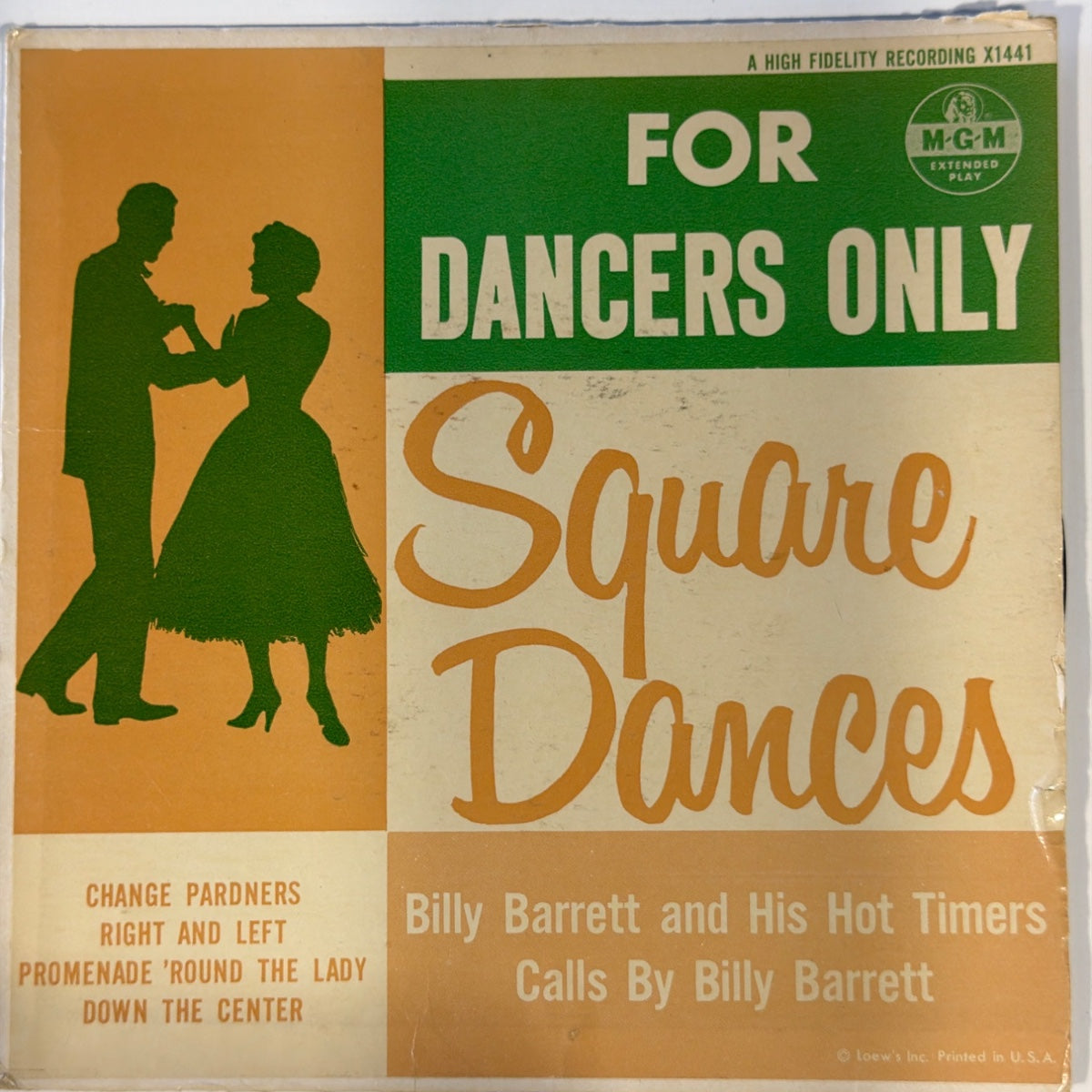Billy Barrett and His Hot Timers - For Dancers Only Square Dances - Vinyl