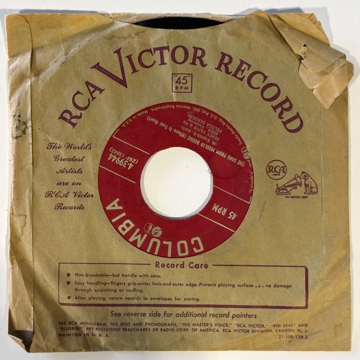 Percy Faith & His Orchestra - The Song From Moulin Rouge (1953) - Vinyl