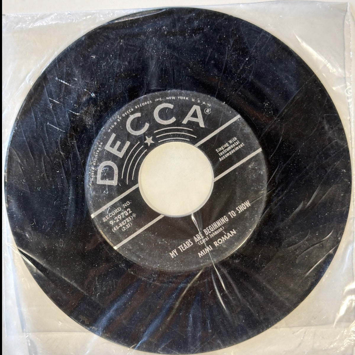 MIMI ROMAN - MY TEARS ARE BEGINNING TO SHOW (1955) - Vinyl