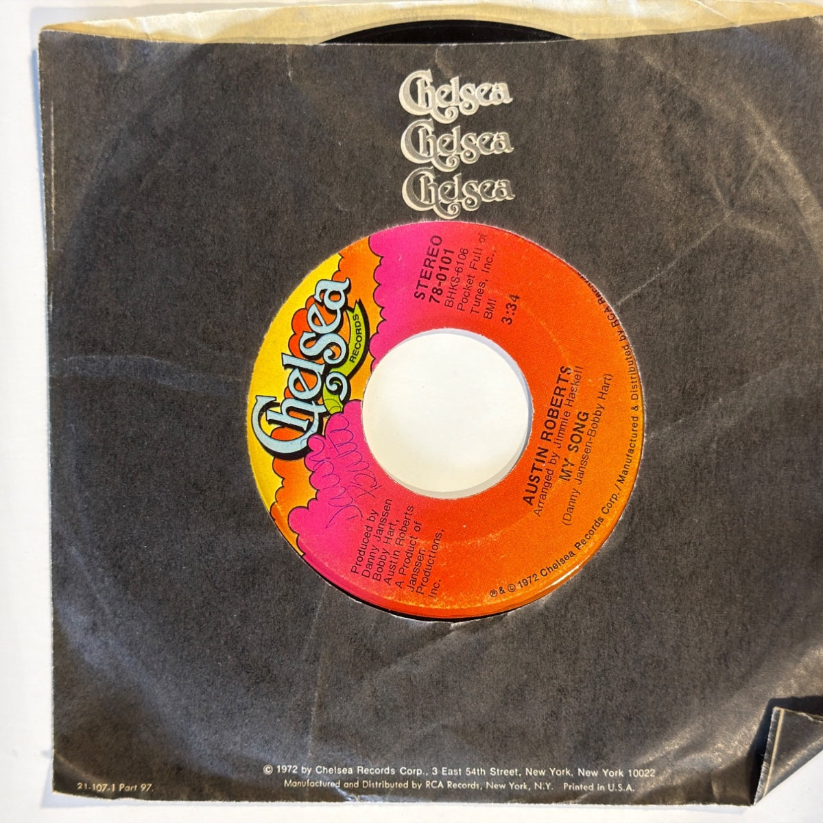 AUSTIN ROBERTS - MY SONG (1972) - Vinyl