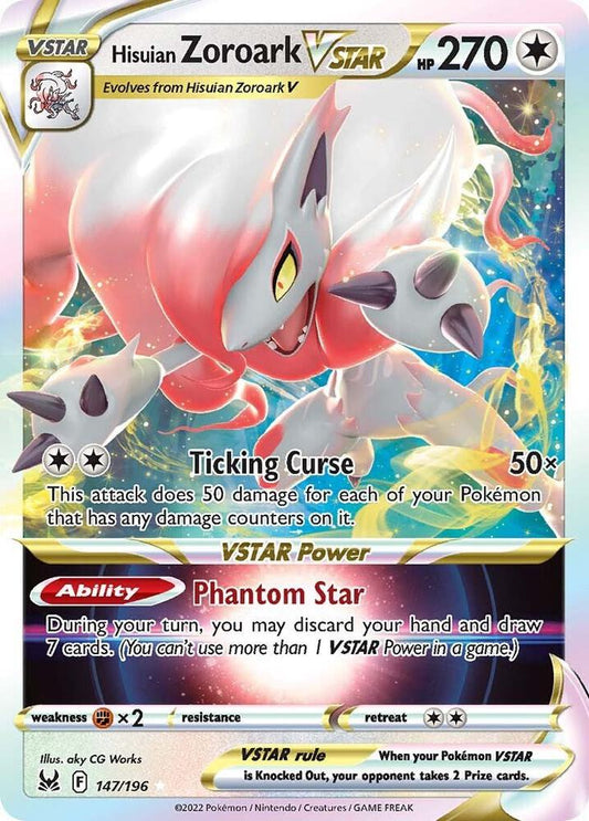 Hisuian Zoroark vstar 147/196