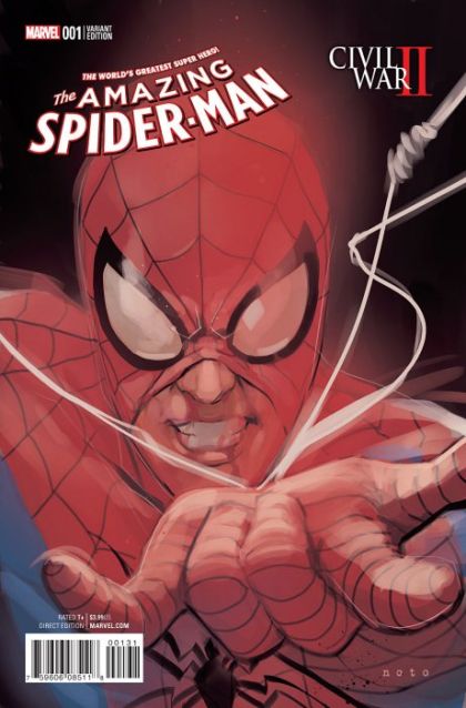 Civil War II: Amazing Spider-Man #1C Phil Noto Incentive Character Variant Cover