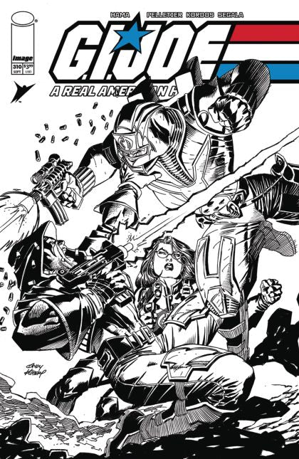 G.I. Joe: A Real American Hero 2023 (Image) #310B Andy Kubert B&W Variant