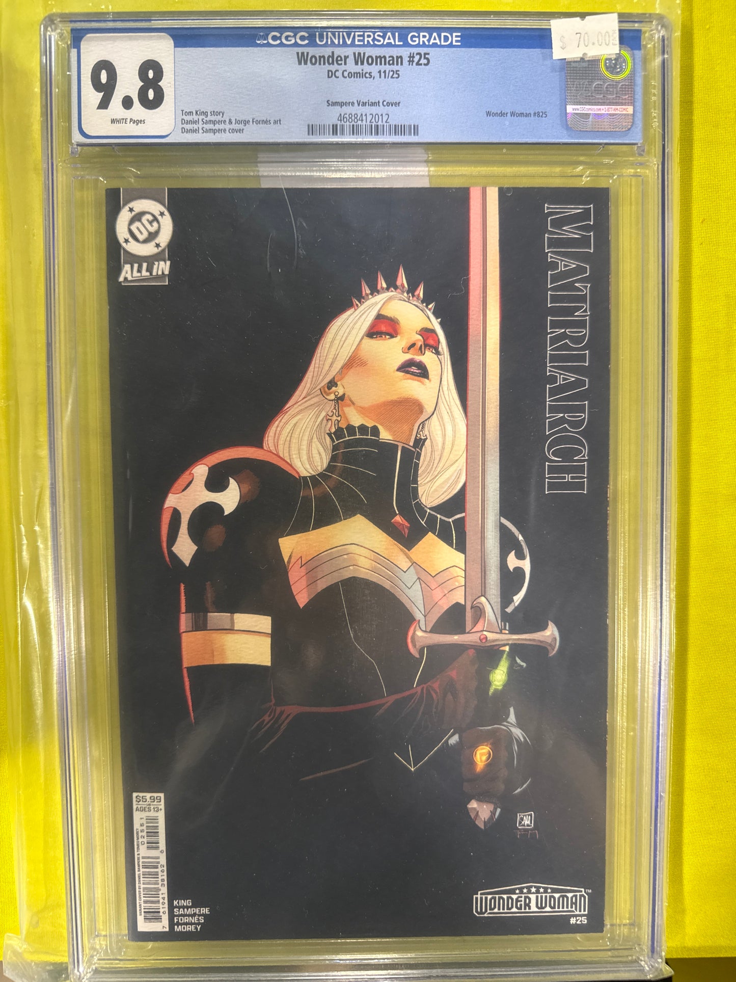 Wonder Woman #25 CGC 9.8 Sampere Variant