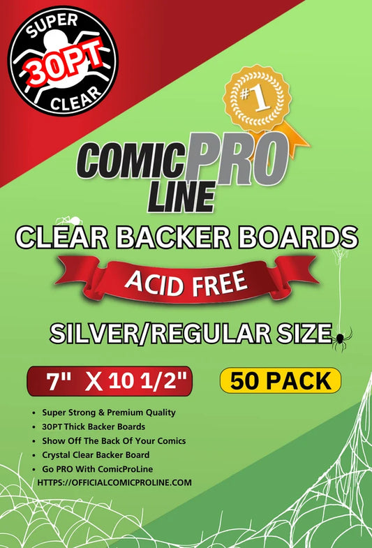 30PT Silver/Regular Size Clear Boards - (CPL)