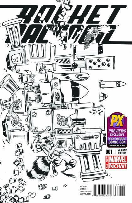 Rocket Raccoon, Vol. 2 #1L Skottie Young SDCC Previews Exclusive Sketch Variant