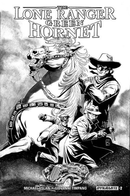 The Lone Ranger / Green Hornet #2B Cvr B 25 Copy B&w Incentive