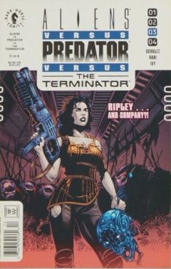 Aliens versus Predator versus The Terminator #3B Dwayne Turner Newsstand