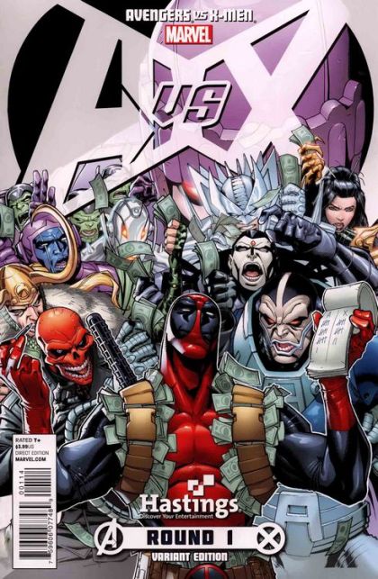 Avengers vs. X-Men #1L Carlo Barberi Exclusive Deadpool Variant