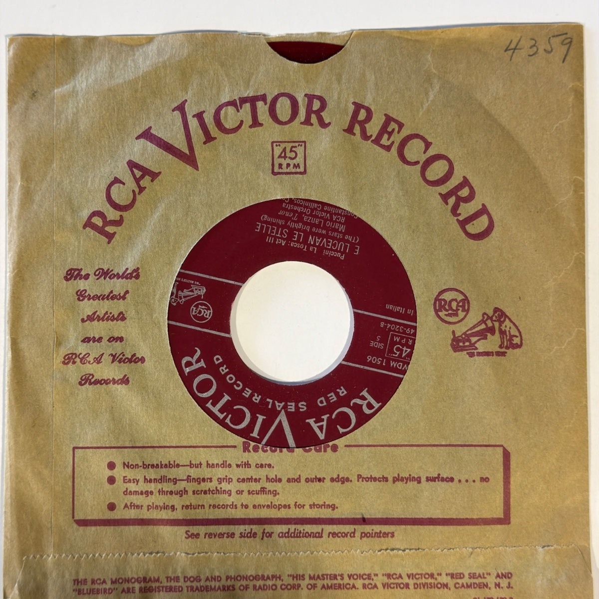 Mario Lanza - (1951) - Vinyl