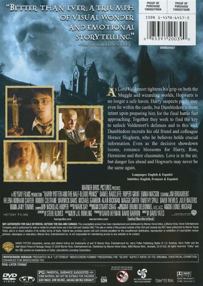 Harry Potter and the Half-Blood Prince (2009) - DVD