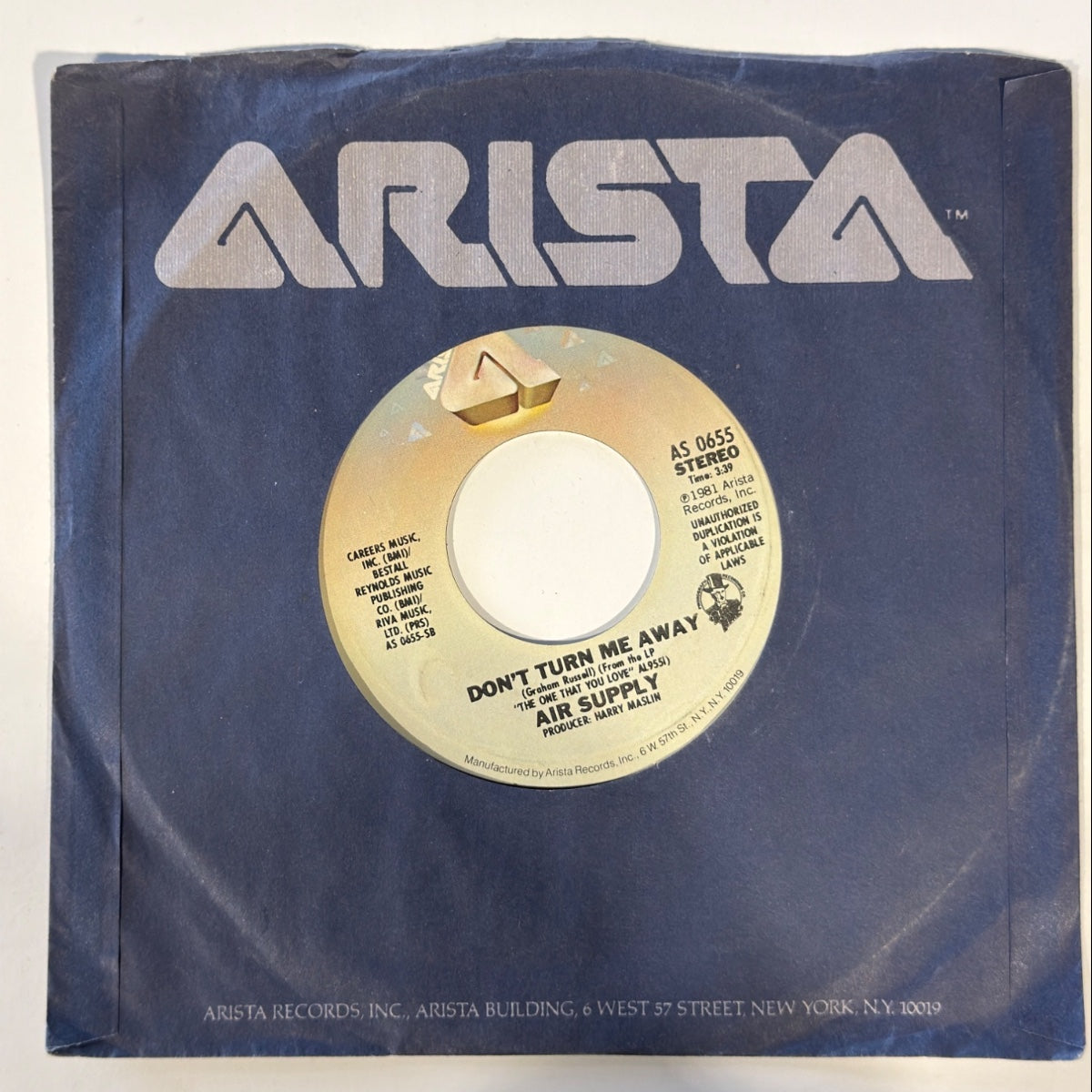 AIR SUPPLY - DON'T TURN ME AWAY (1981) - Vinyl