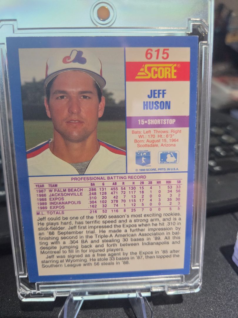1990 Score Jeff Huson Autograph RC