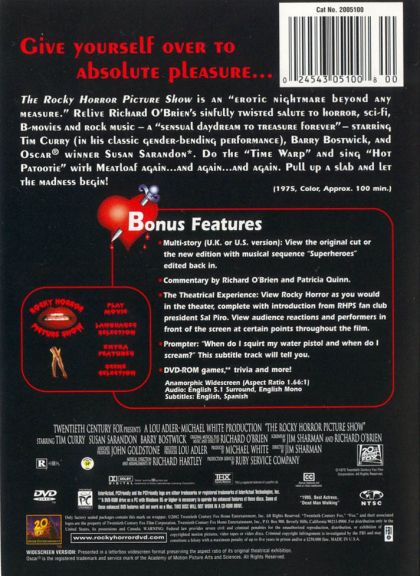 The Rocky Horror Picture Show (1975) 1-Disc Special Edition - DVD