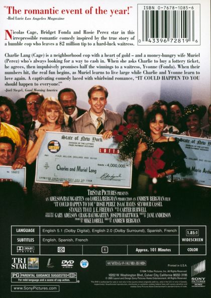 It Could Happen to You (1994) - DVD