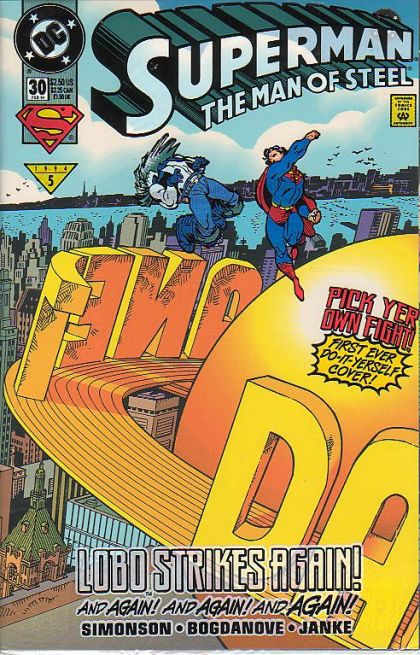 Superman: The Man of Steel #30E Bagged Collectors w/Vinyl Stickers