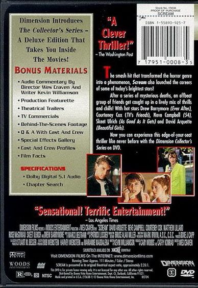 Scream (1996) Special Collector's Edition - DVD