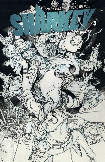 Sharkey The Bounty Hunter #3B Variant Simone Bianchi Sketch Cover